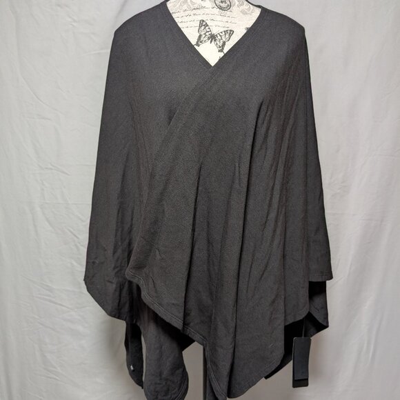 Kiya Tomlin Women's‎ Pittsburgh Steelers Black Gold Shawl Wrap 33 Patch New OS - Picture 4 of 9